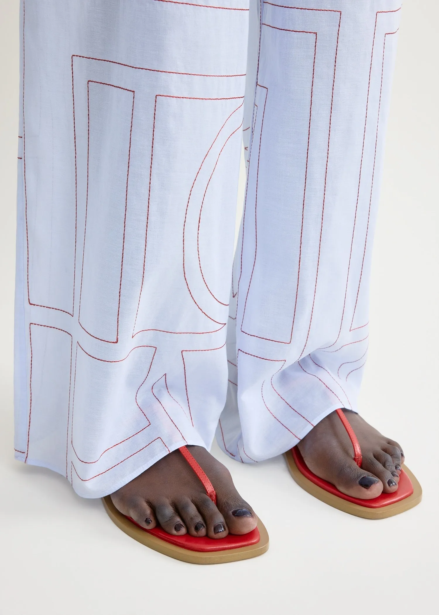 T-strap nappa sandals red/desert sold by Toteme product image thumbnail 3