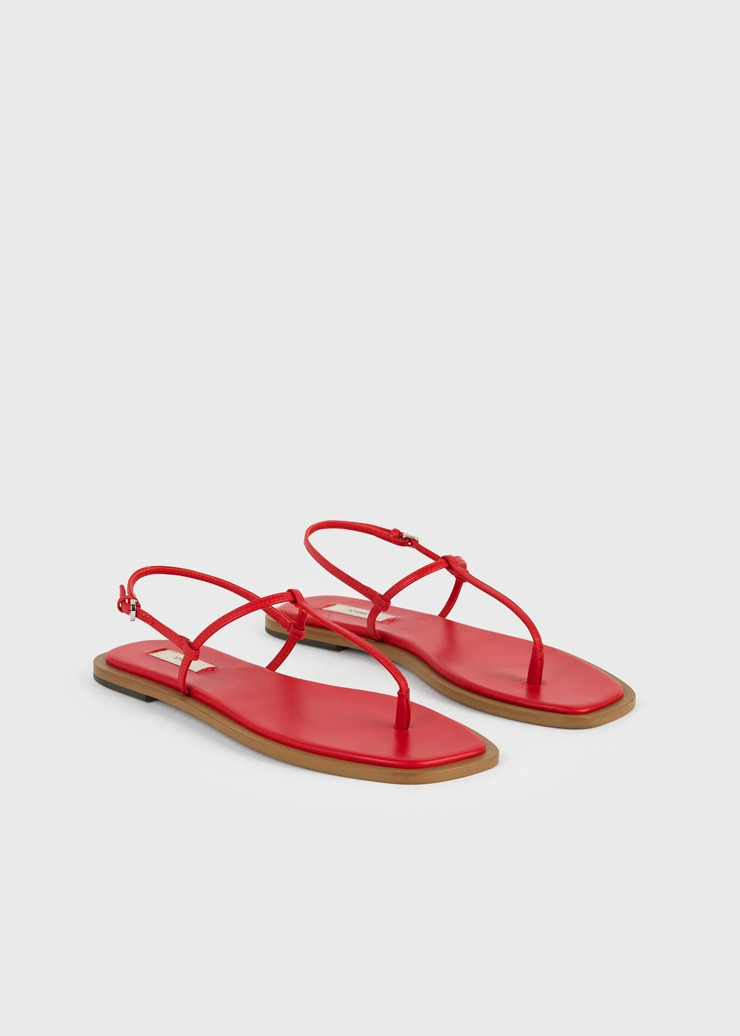 T-strap nappa sandals red/desert sold by Toteme product image thumbnail 4
