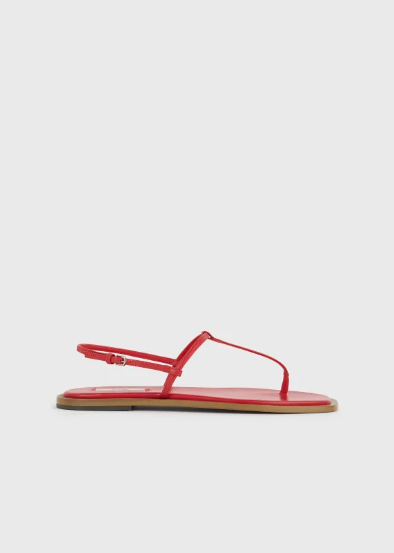 T-strap nappa sandals red/desert made by Toteme