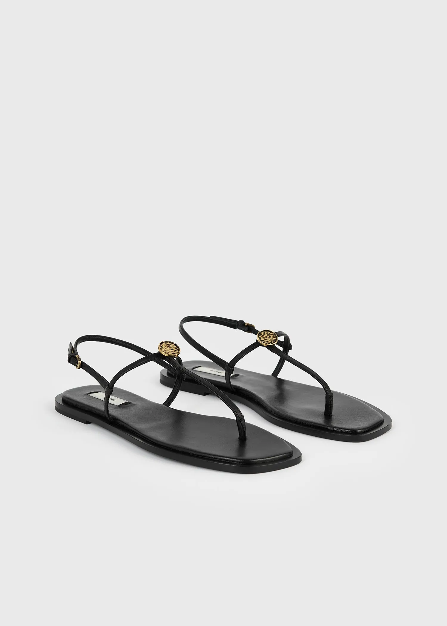 T-strap nappa sandals black sold by Toteme product image thumbnail 4