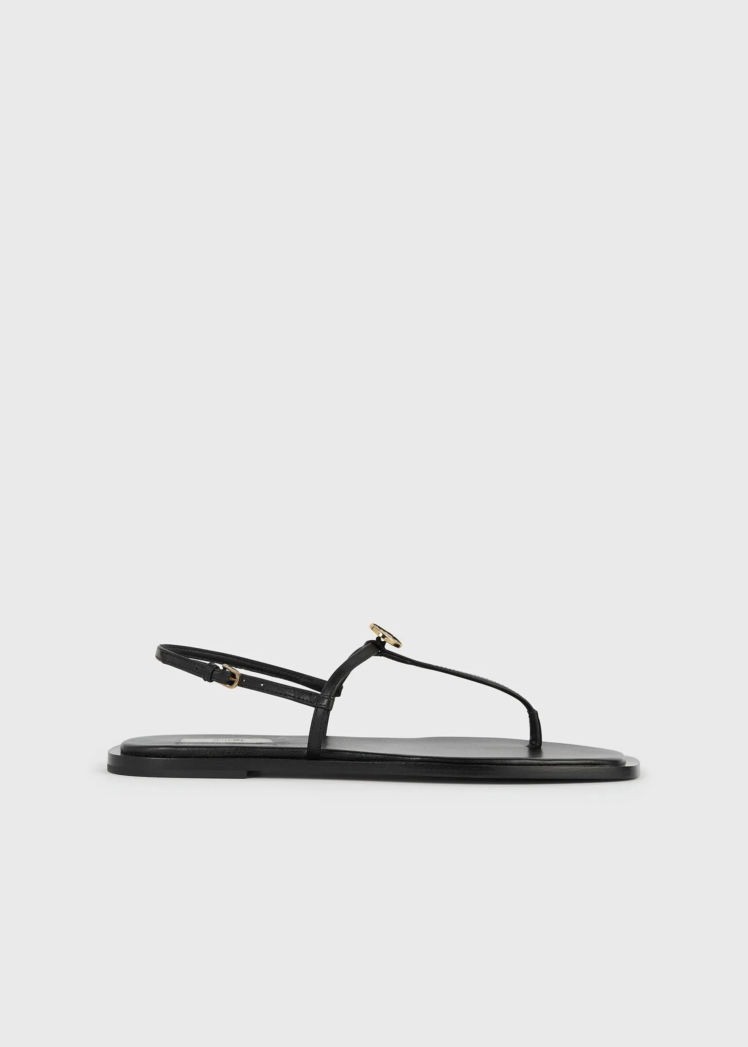 T-strap nappa sandals black sold by Toteme