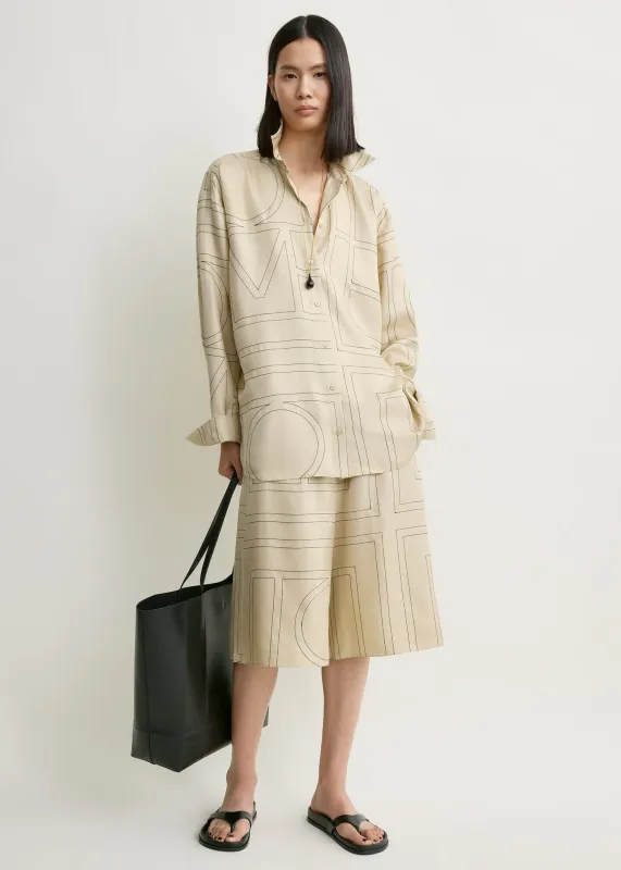 Classic embroidered shirt ivory made by Toteme