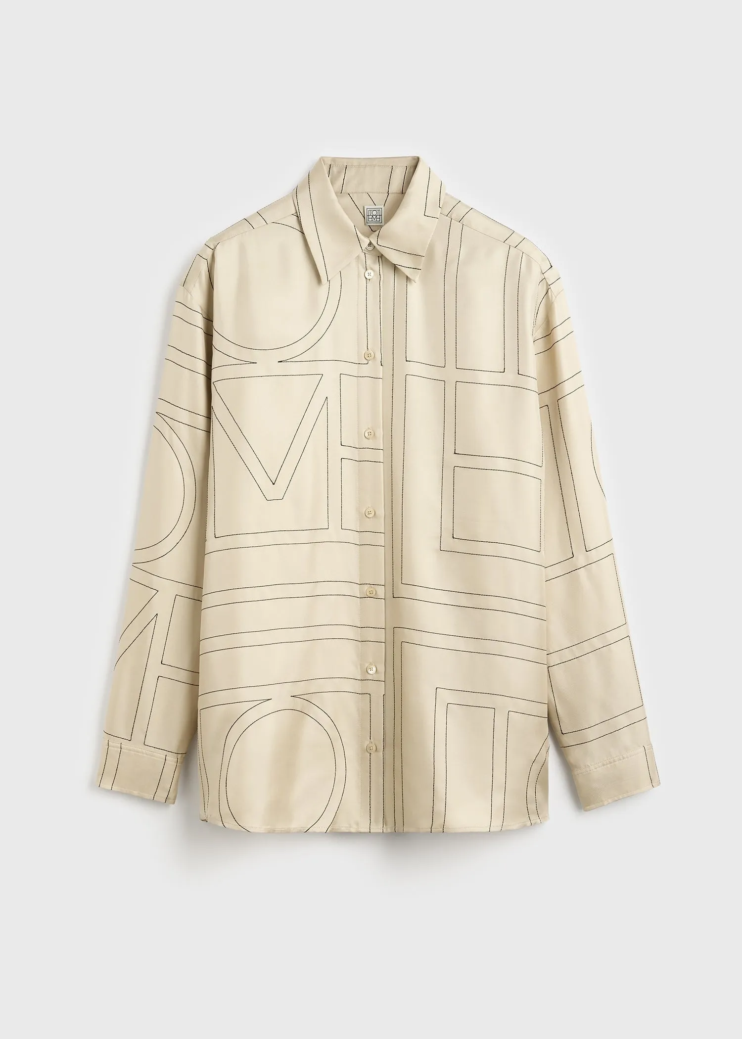 Classic embroidered shirt ivory sold by Toteme product image thumbnail 5