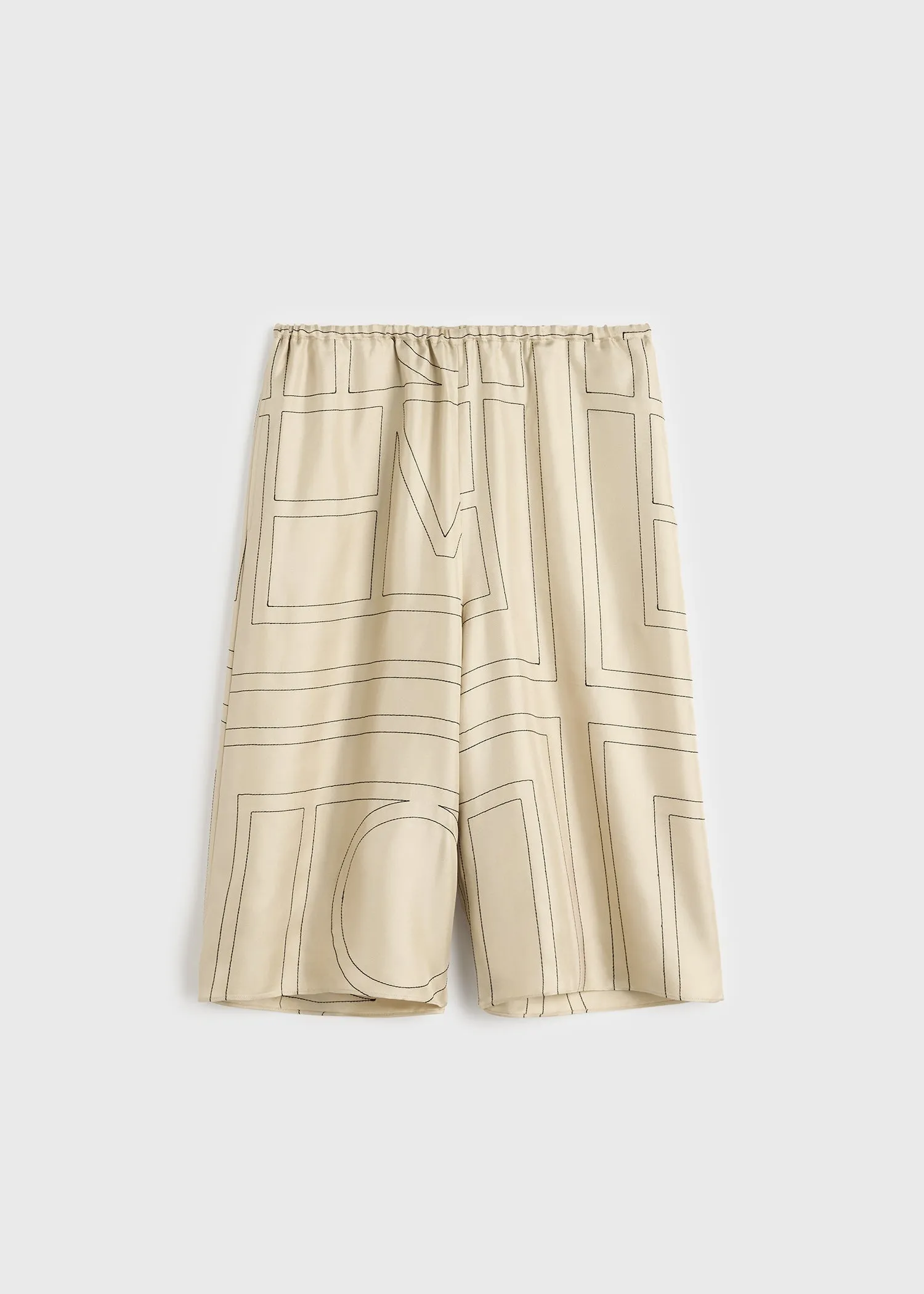 Monogram silk pj culottes ivory sold by Toteme product image thumbnail 5