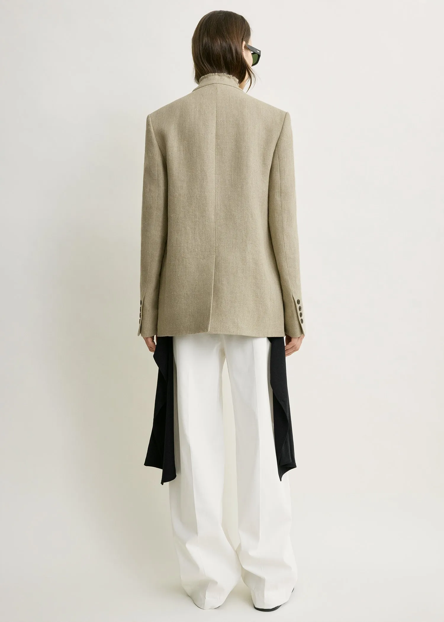 Raw lapel jacket beige sold by Toteme product image thumbnail 3