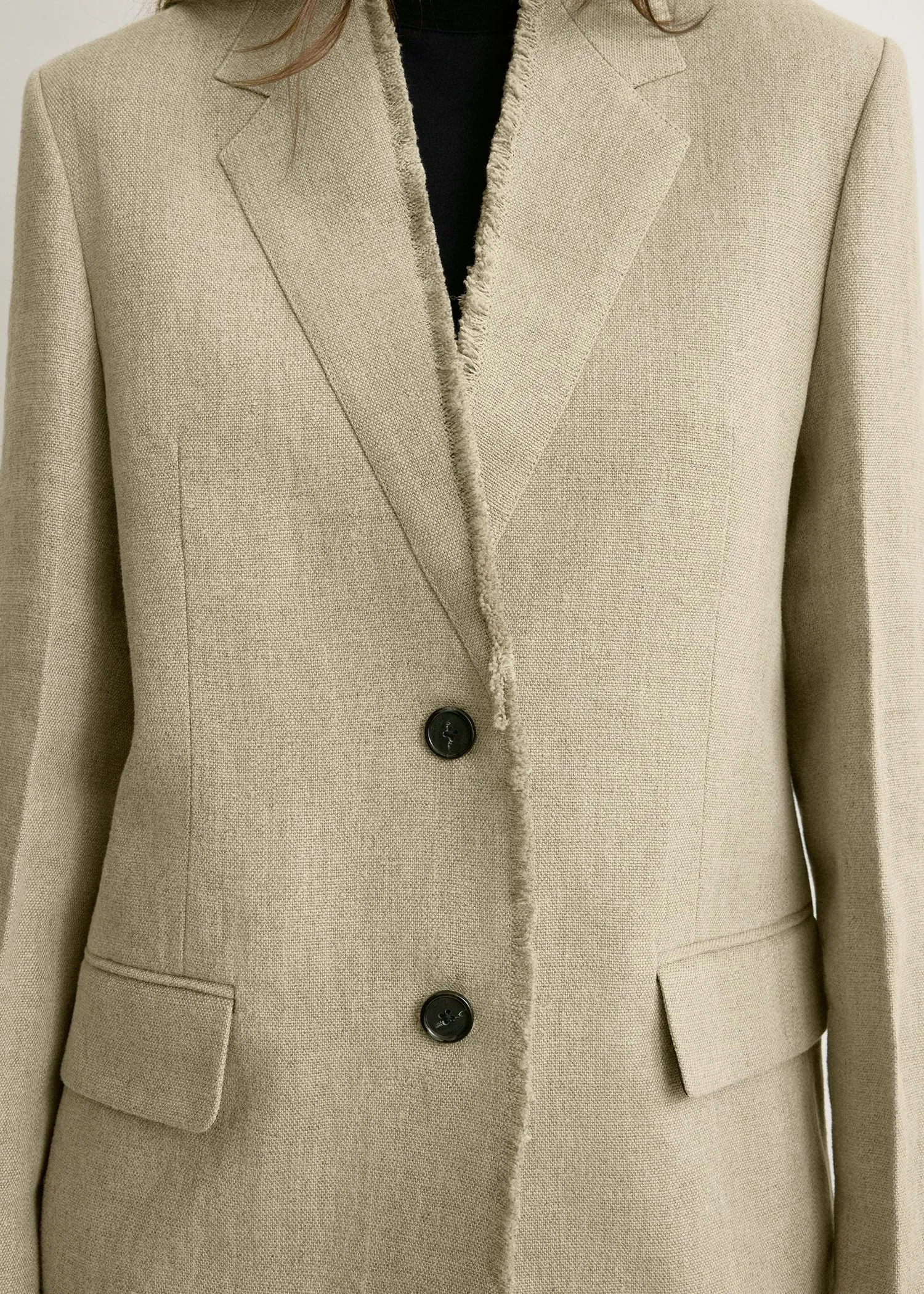 Raw lapel jacket beige sold by Toteme product image thumbnail 5