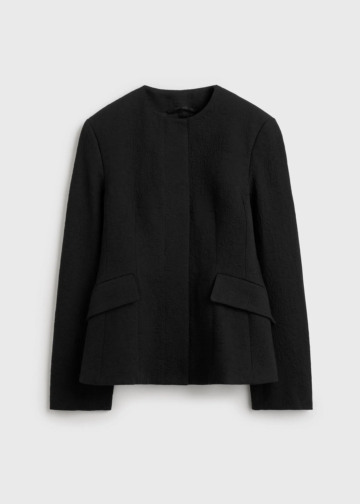 Jacquard cotton jacket black sold by Toteme product image thumbnail 5
