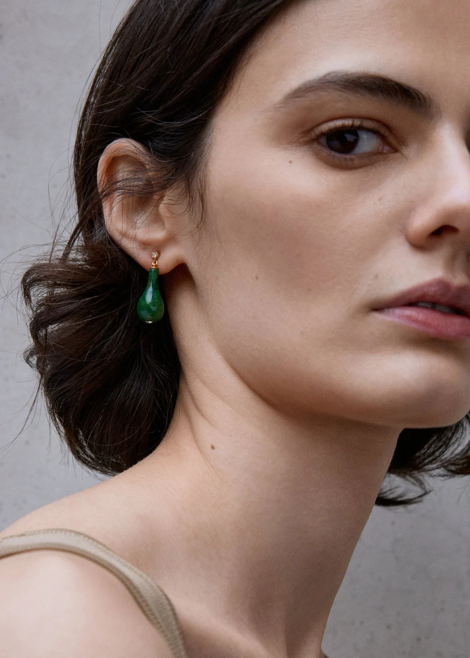 Jade drops dark green/gold sold by Toteme product image thumbnail 2