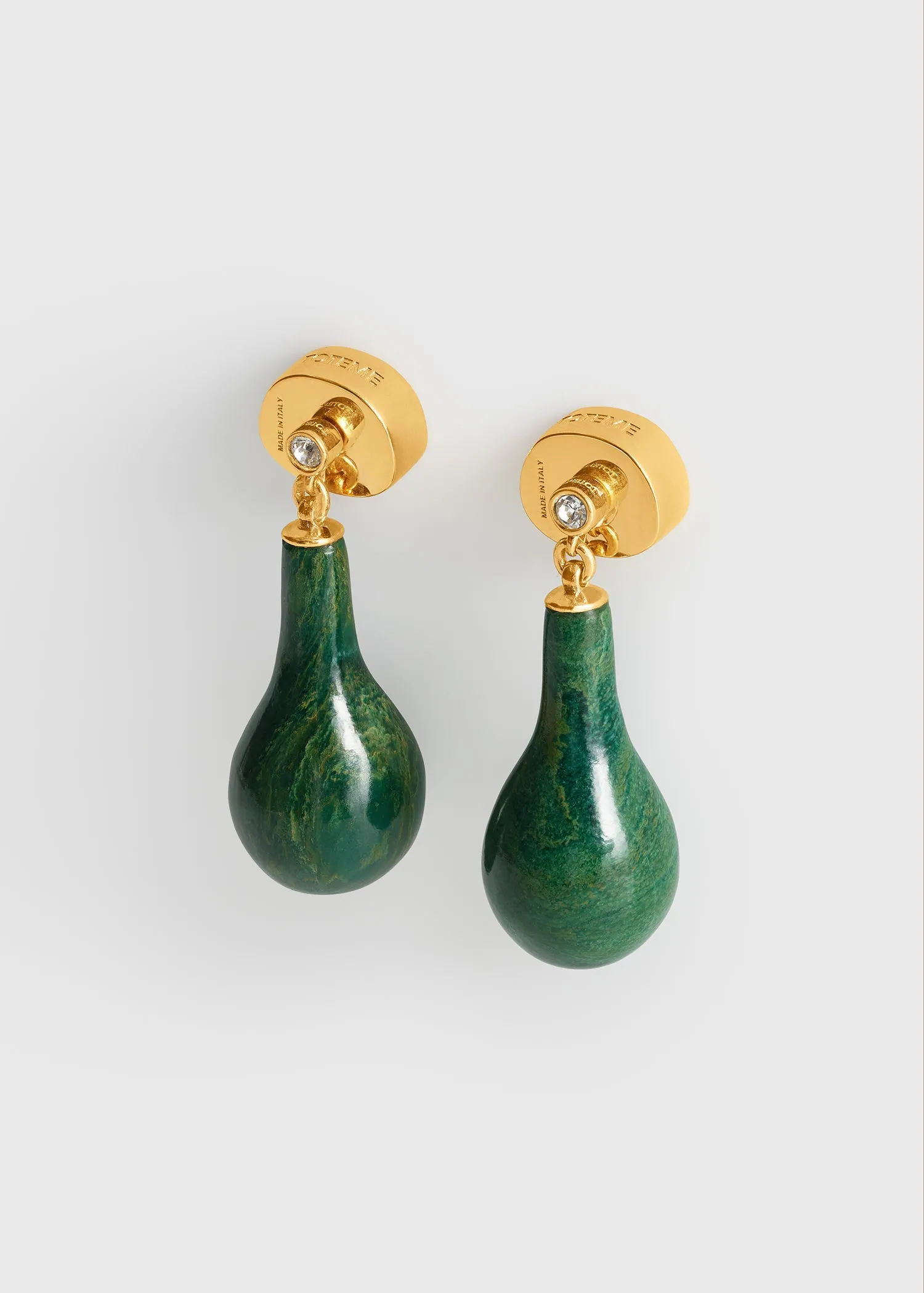 Jade drops dark green/gold sold by Toteme product image thumbnail 4