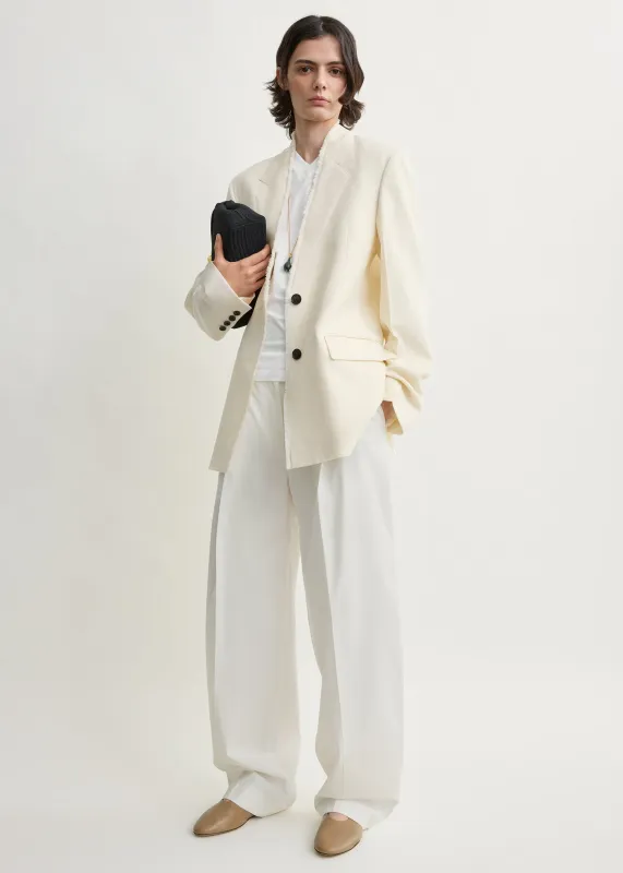 Raw lapel jacket ecru made by Toteme