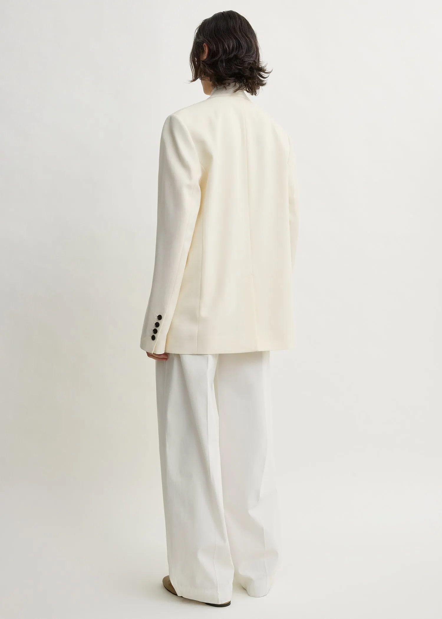 Raw lapel jacket ecru sold by Toteme product image thumbnail 3