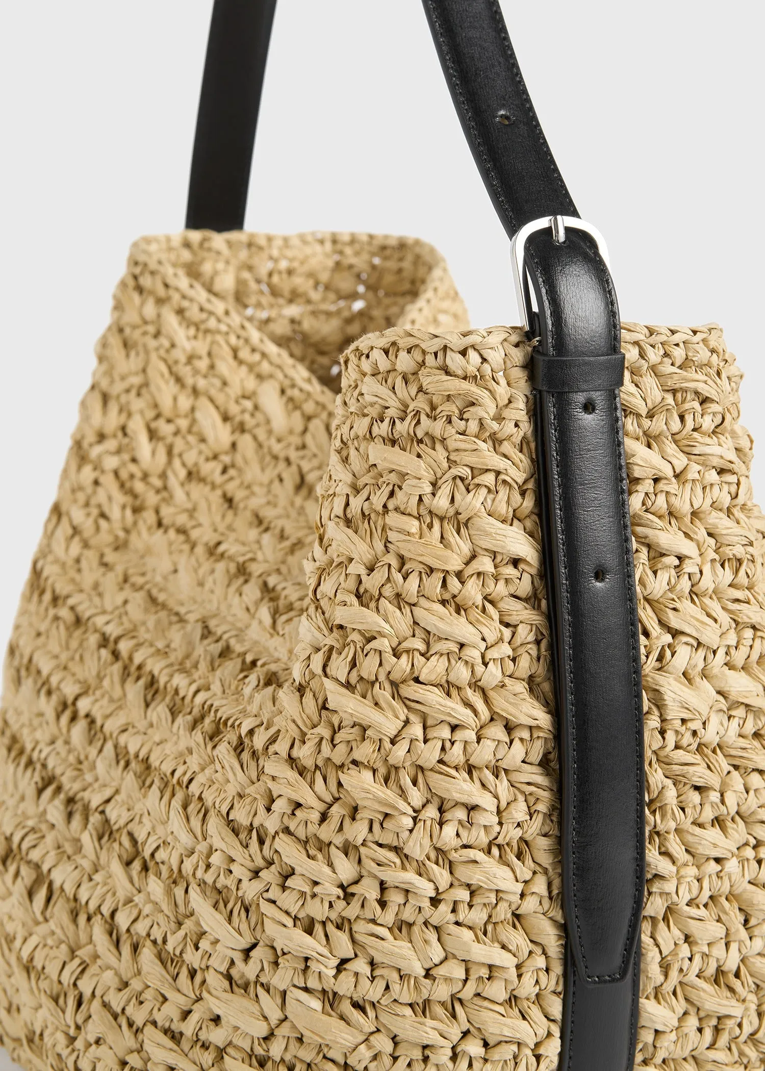 Medium belted paper raffia tote natural sold by Toteme product image thumbnail 4