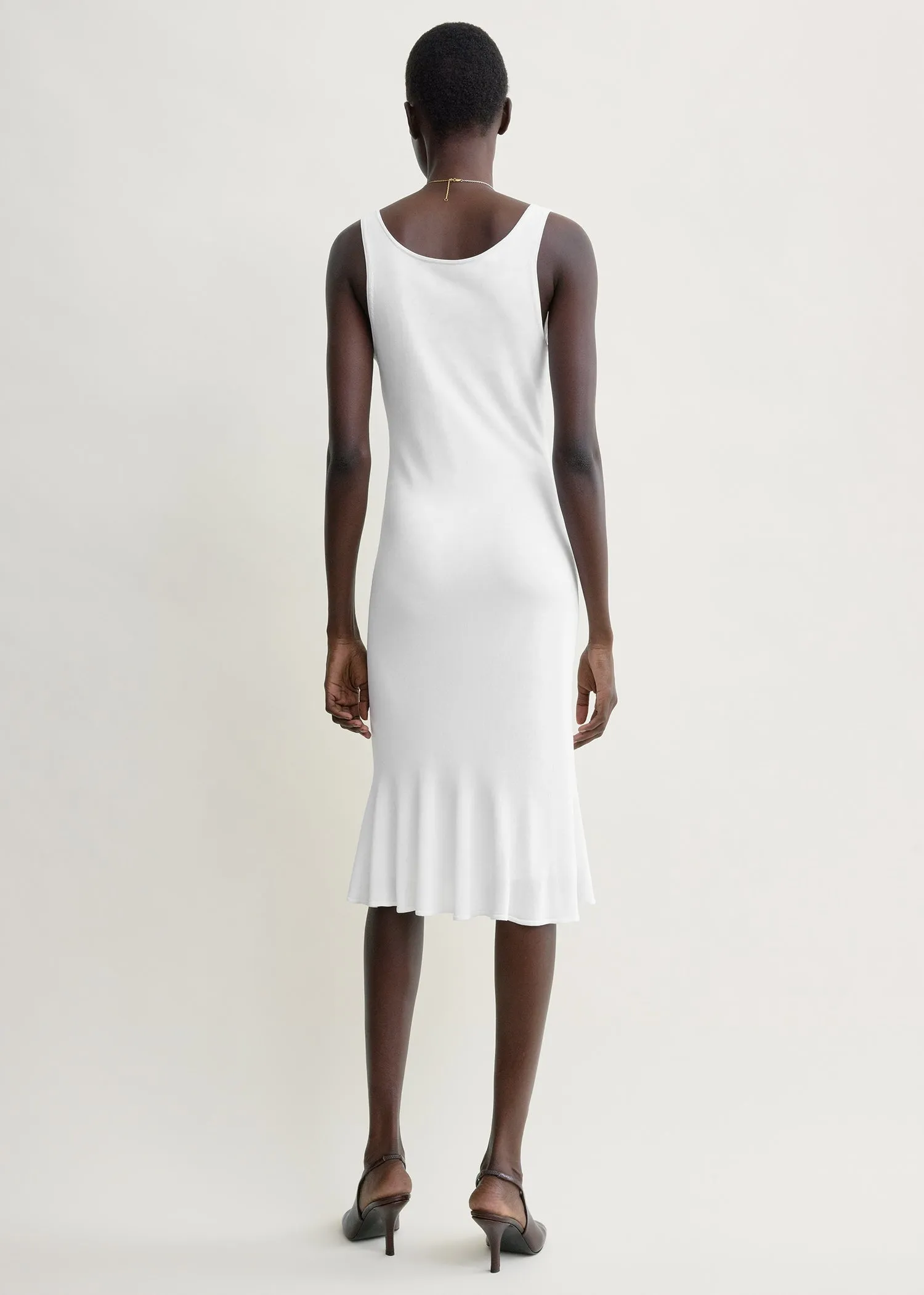 Fluted hem dress optic white sold by Toteme product image thumbnail 3