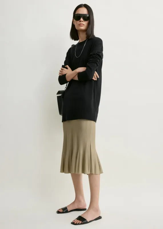 Fluted knit skirt desert made by Toteme