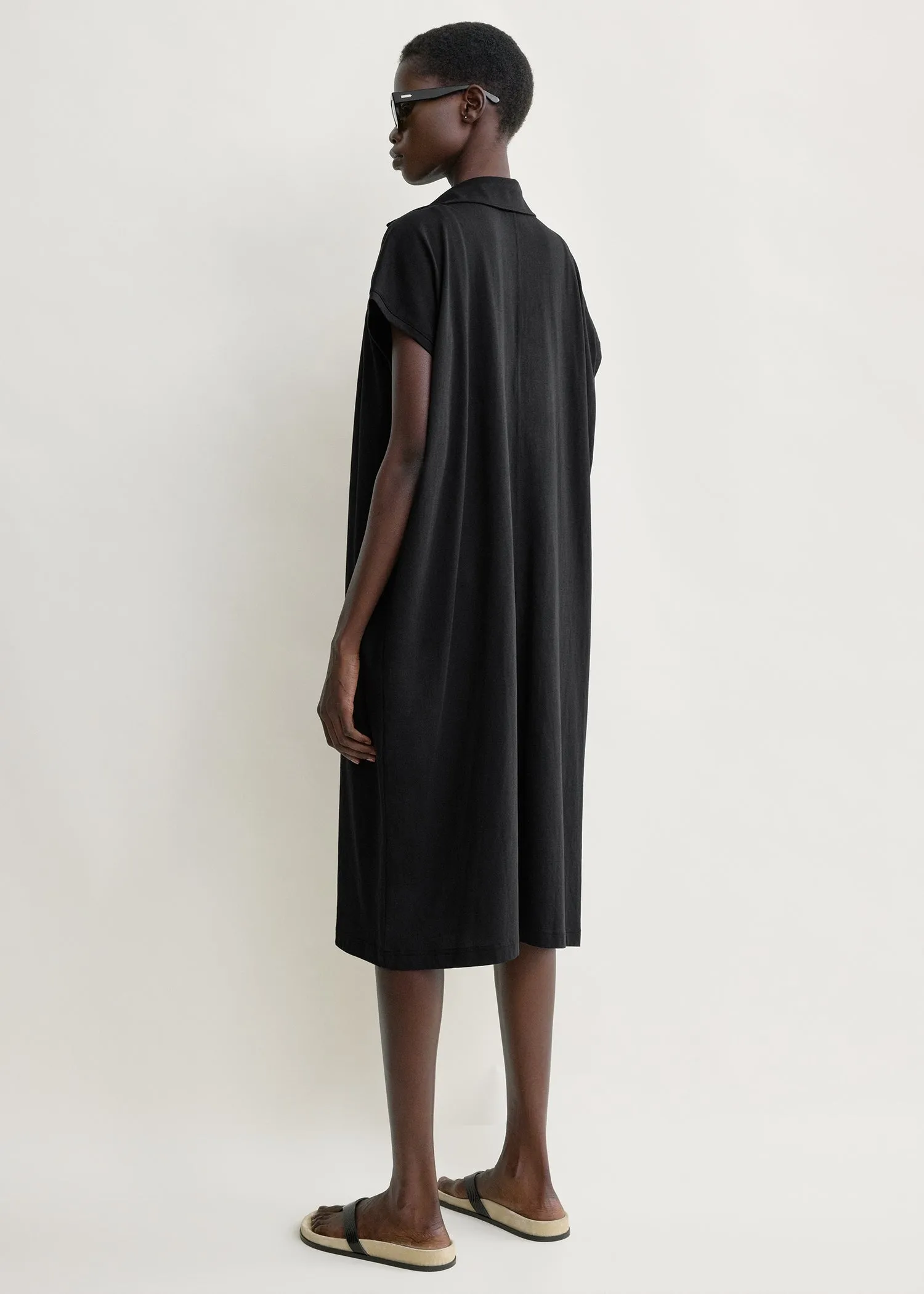 Jersey shirtdress black sold by Toteme product image thumbnail 3
