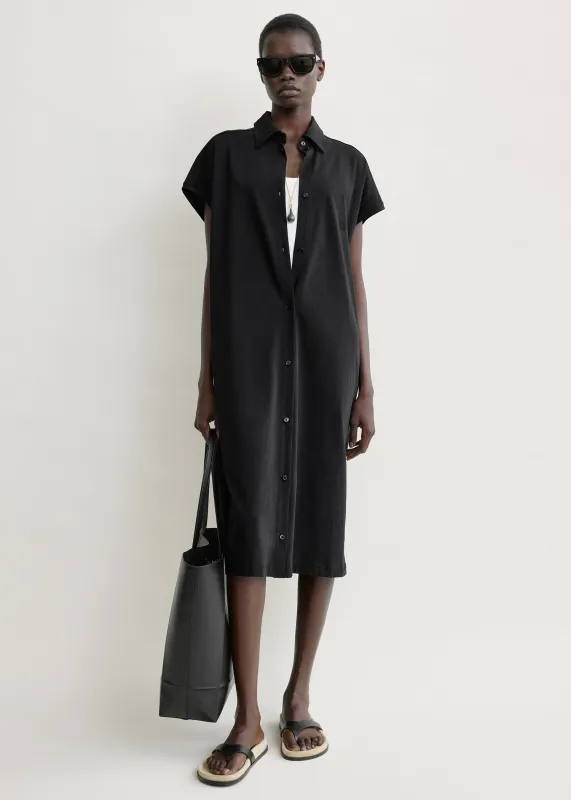 Jersey shirtdress black made by Toteme