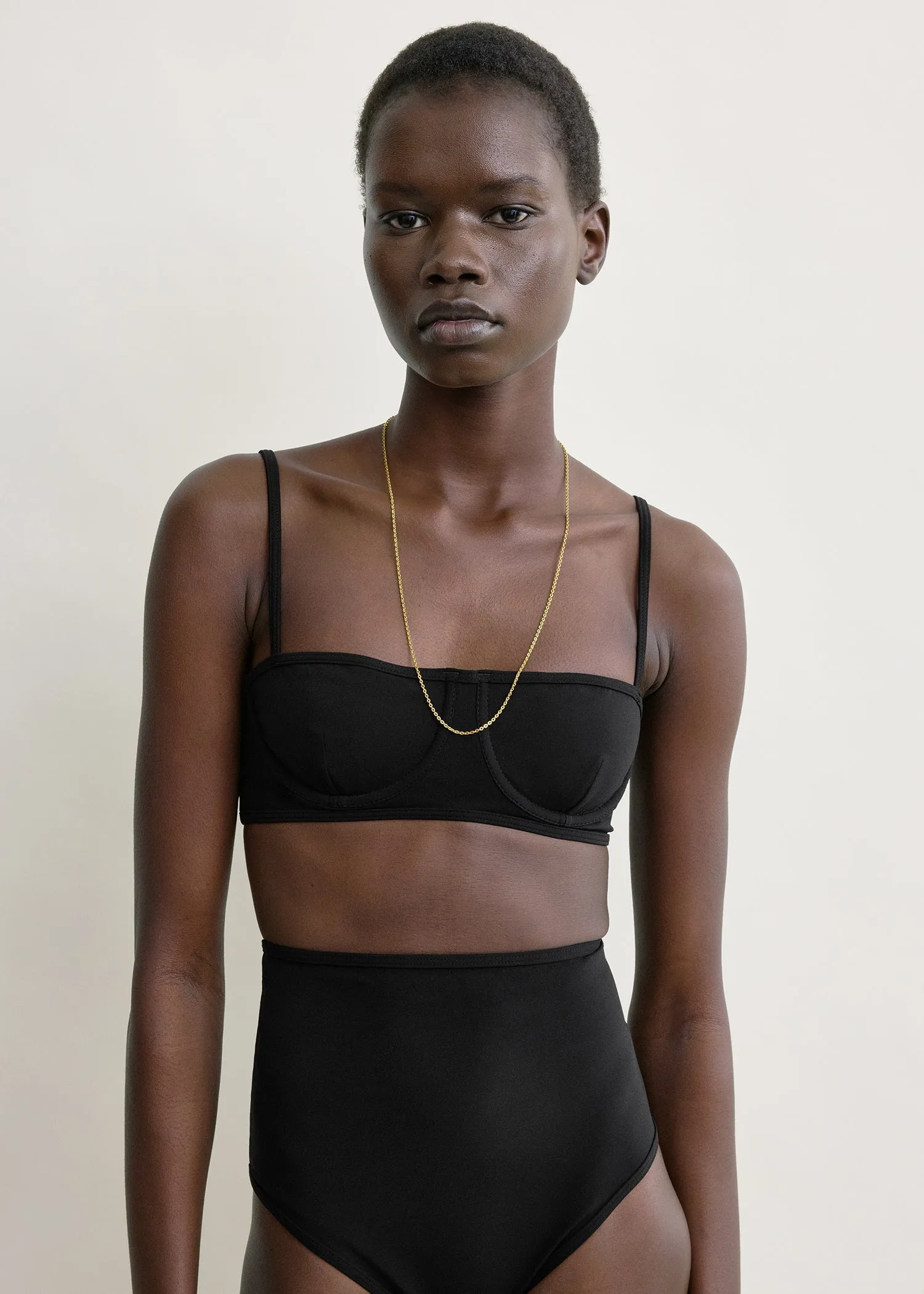 Balconette bikini top black sold by Toteme product image thumbnail 4