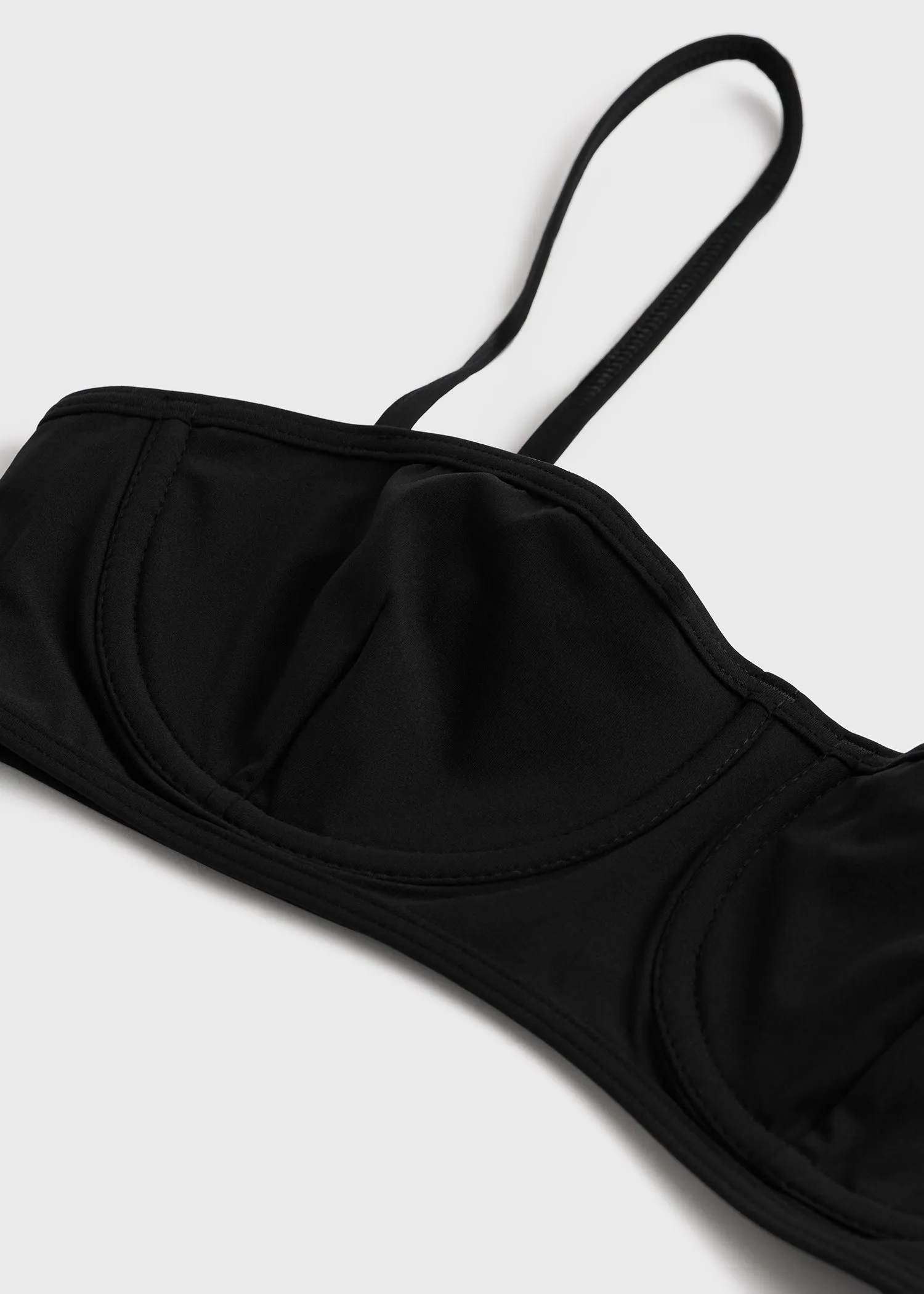 Balconette bikini top black sold by Toteme product image thumbnail 5