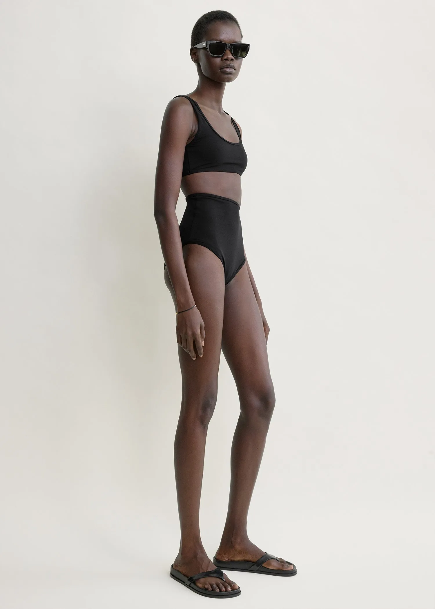 U-neck bikini top black sold by Toteme product image thumbnail 2