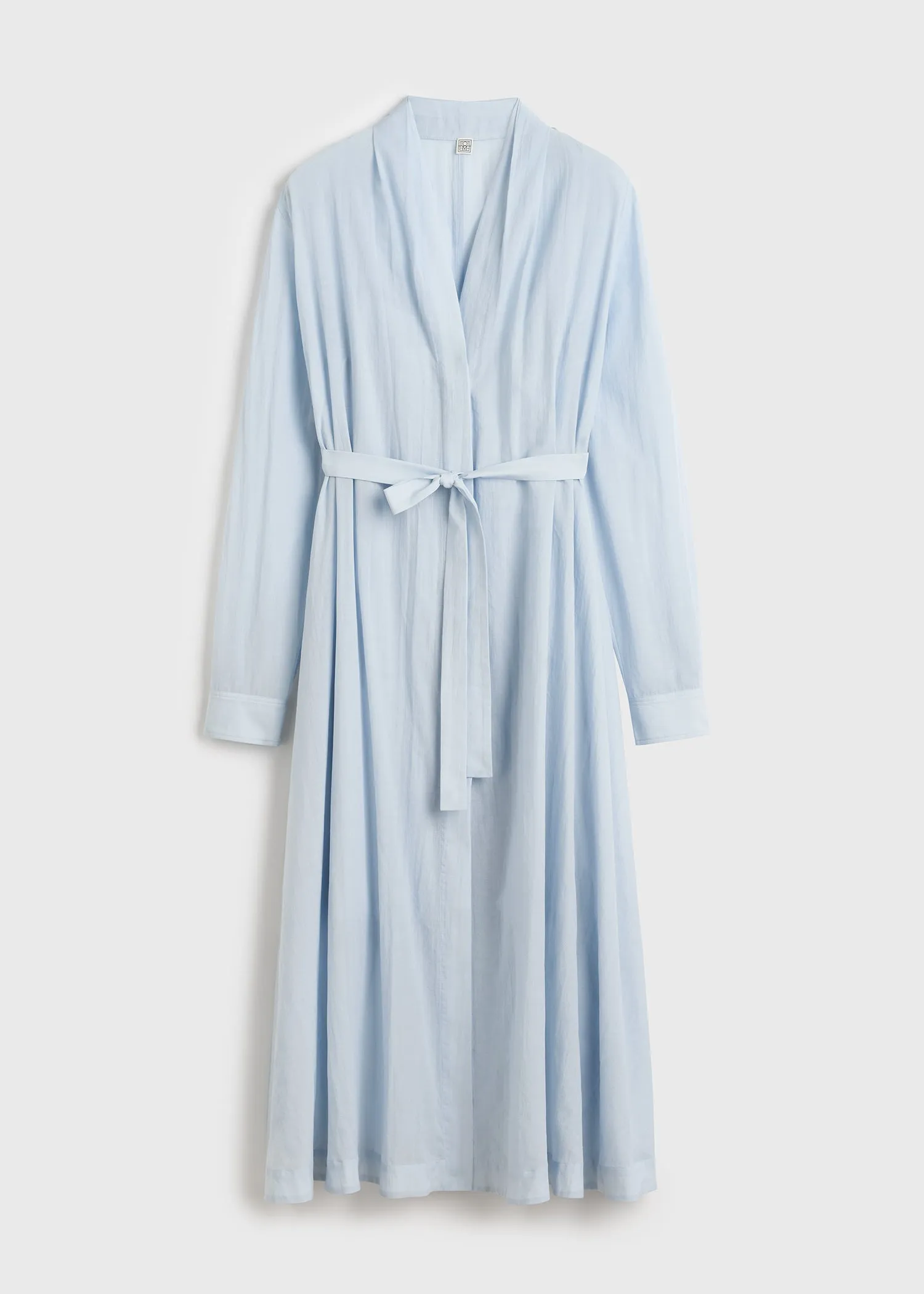 Belted cotton voile dress sky sold by Toteme product image thumbnail 5