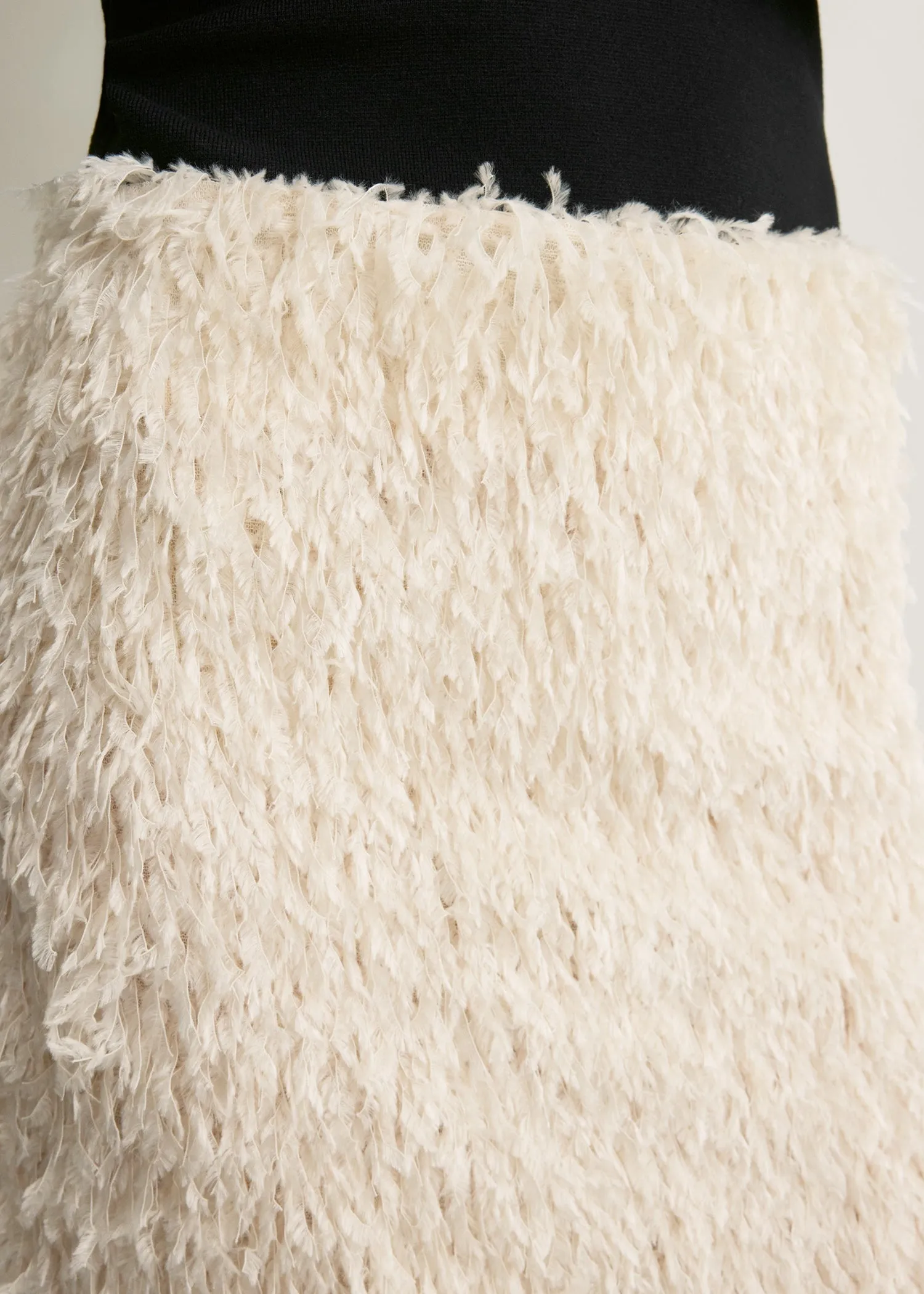 Feathered-jersey skirt eggshell sold by Toteme product image thumbnail 5