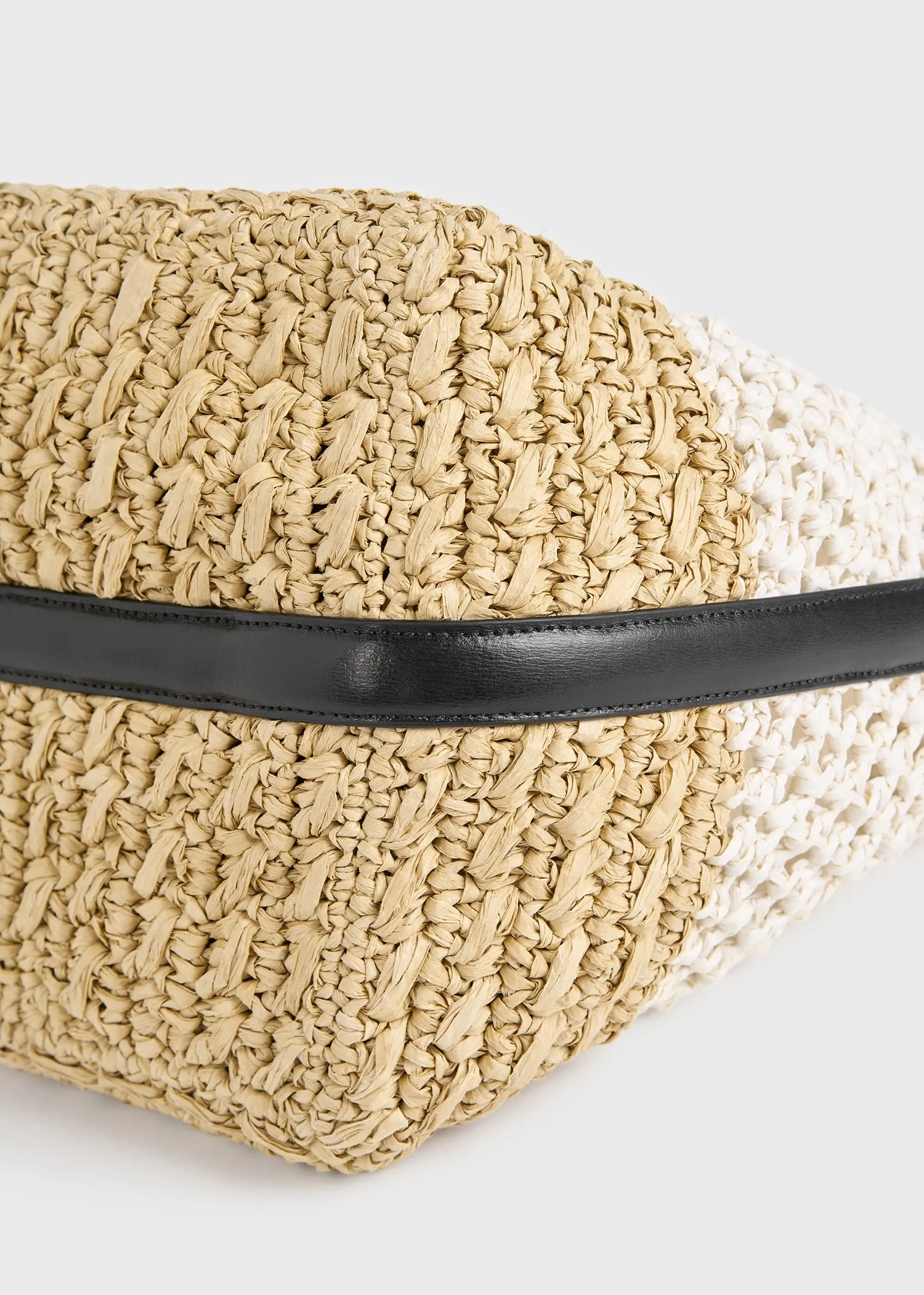 Medium belted paper raffia tote ecru/vanilla sold by Toteme product image thumbnail 5