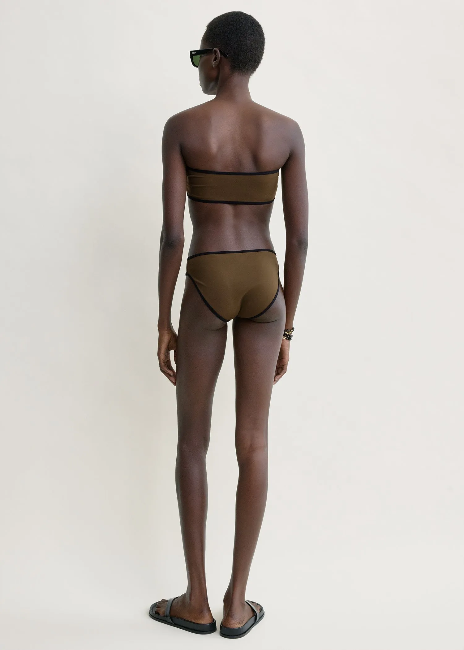 Stripe edge bikini bottoms walnut sold by Toteme product image thumbnail 3