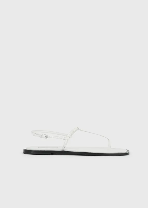 T-strap nappa sandals white/black made by Toteme