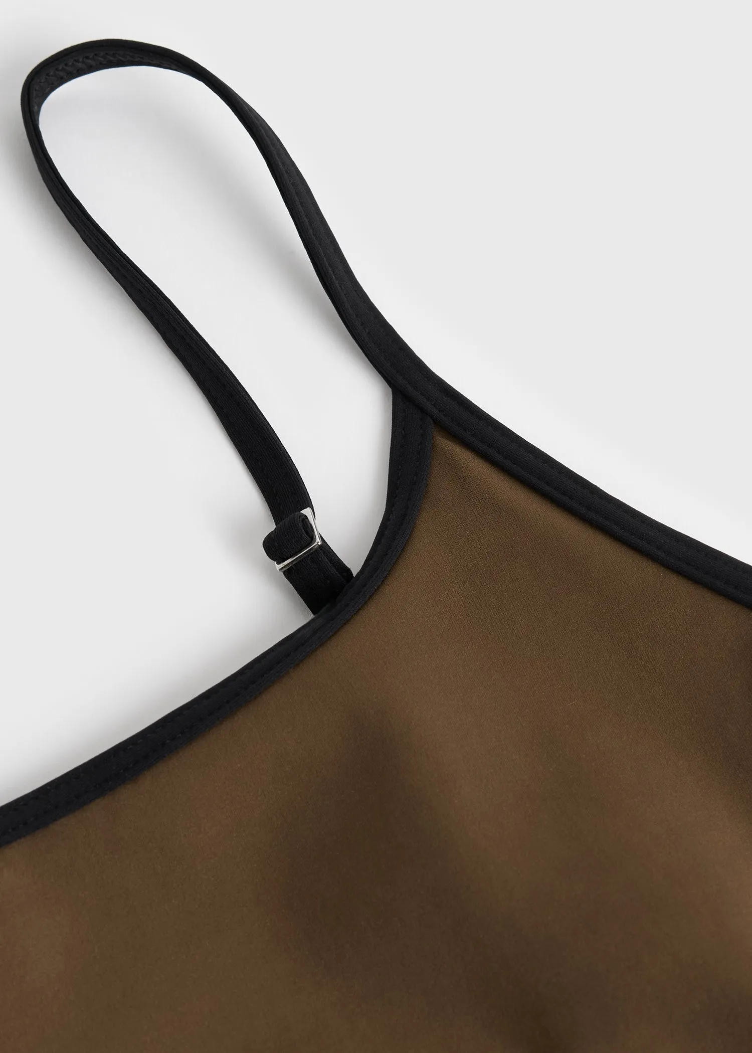 Stripe edge swimsuit walnut sold by Toteme product image thumbnail 5