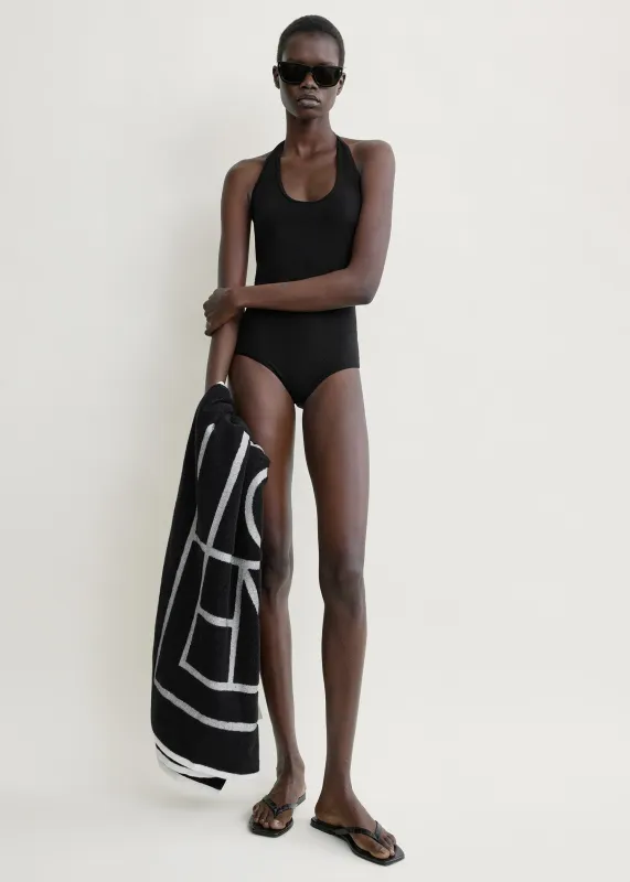 Halter tie swimsuit black made by Toteme