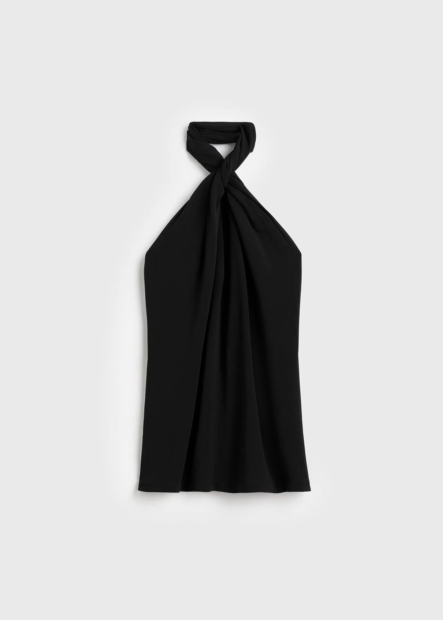 Twisted jersey halter top black sold by Toteme product image thumbnail 5