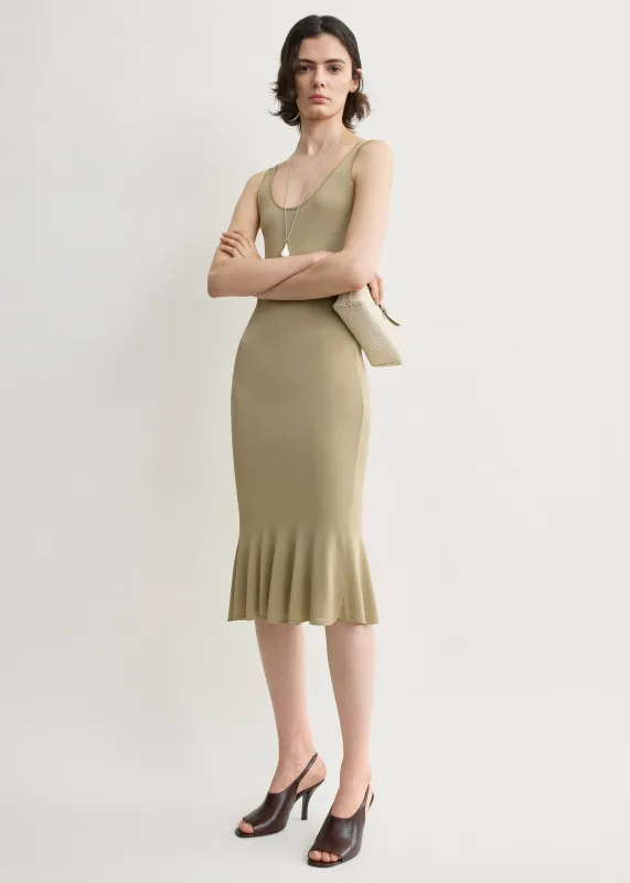Fluted hem dress desert made by Toteme