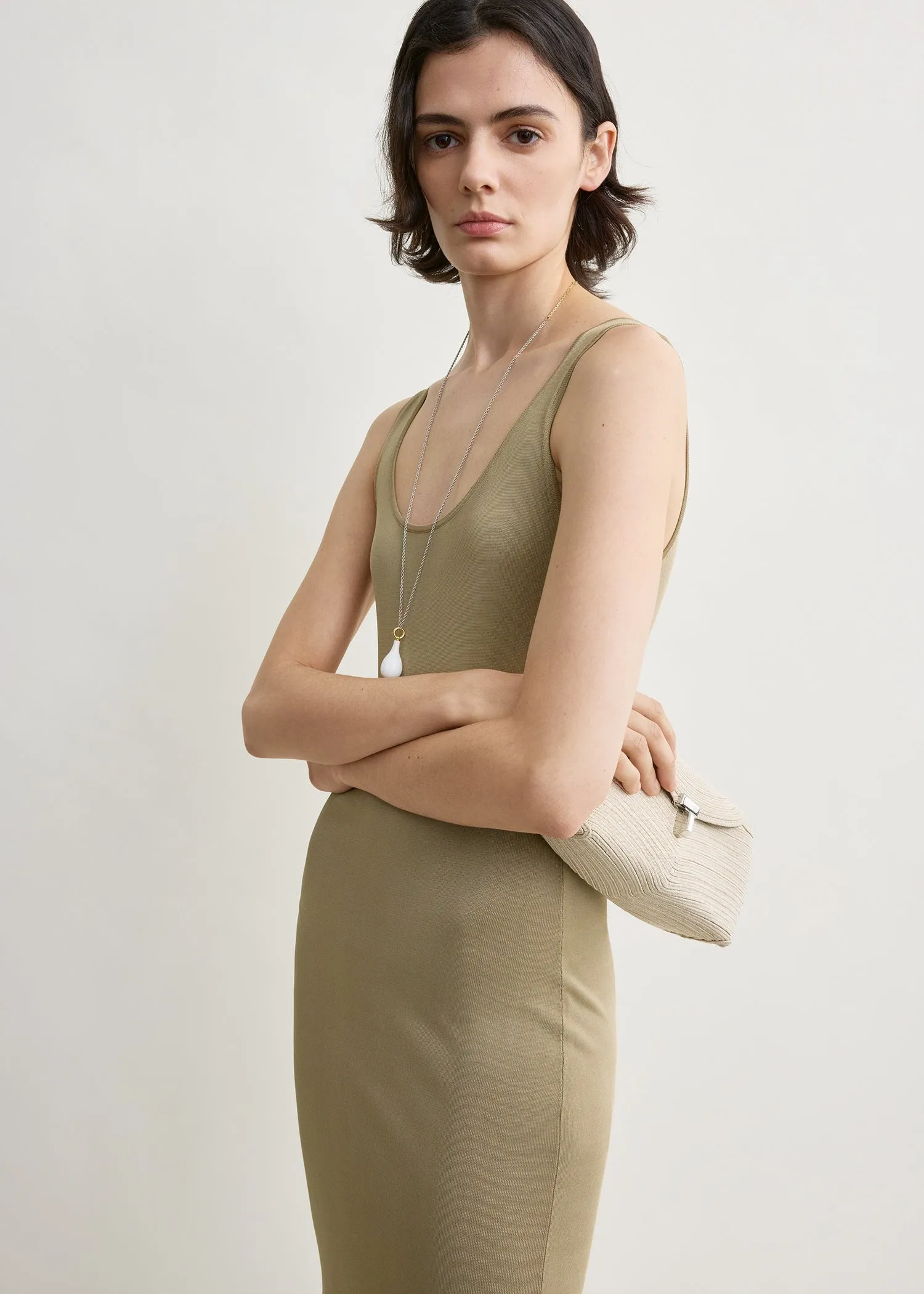 Fluted hem dress desert sold by Toteme product image thumbnail 4