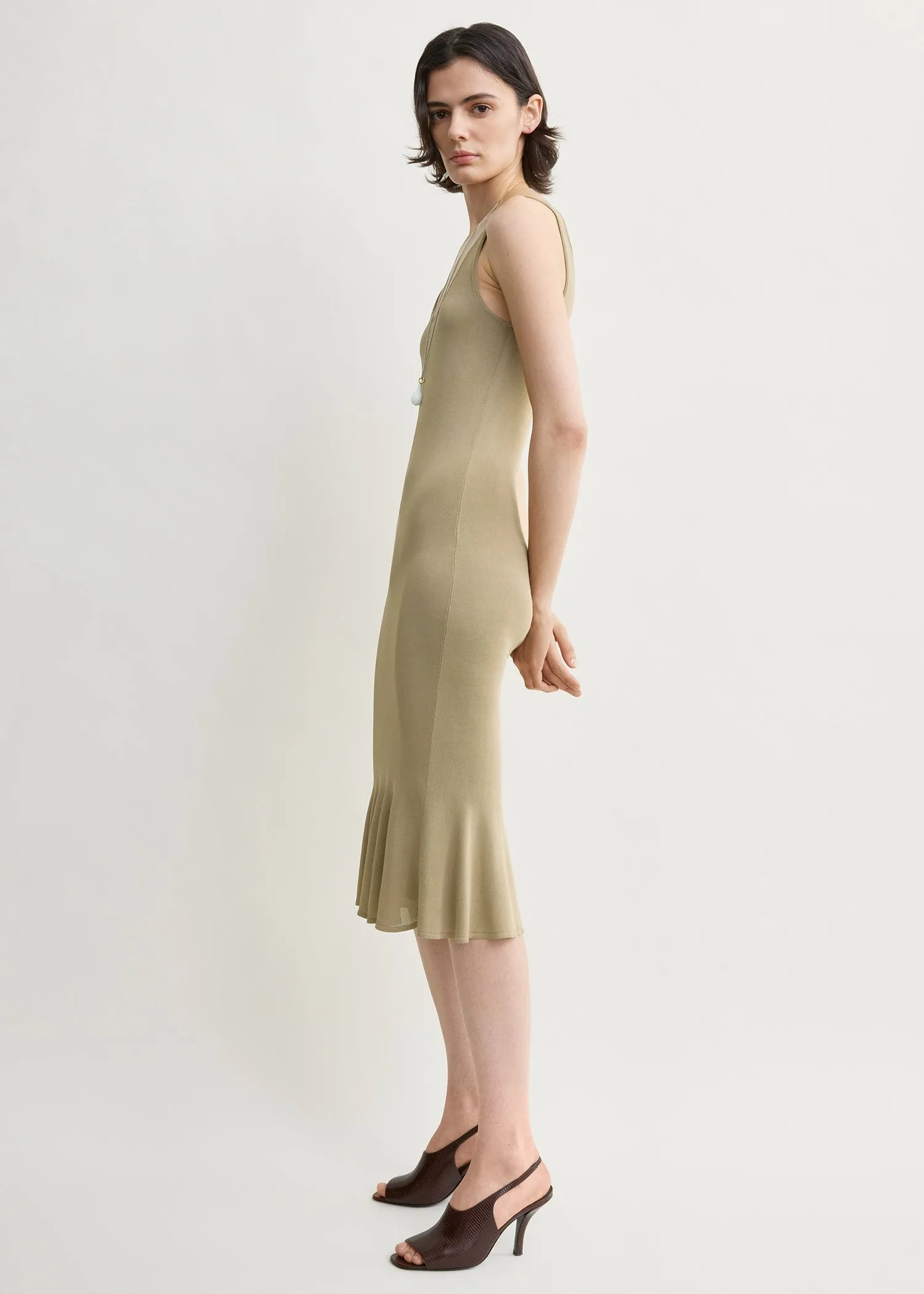 Fluted hem dress desert sold by Toteme product image thumbnail 2