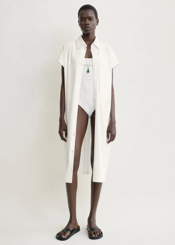 Jersey shirtdress off-white made by Toteme