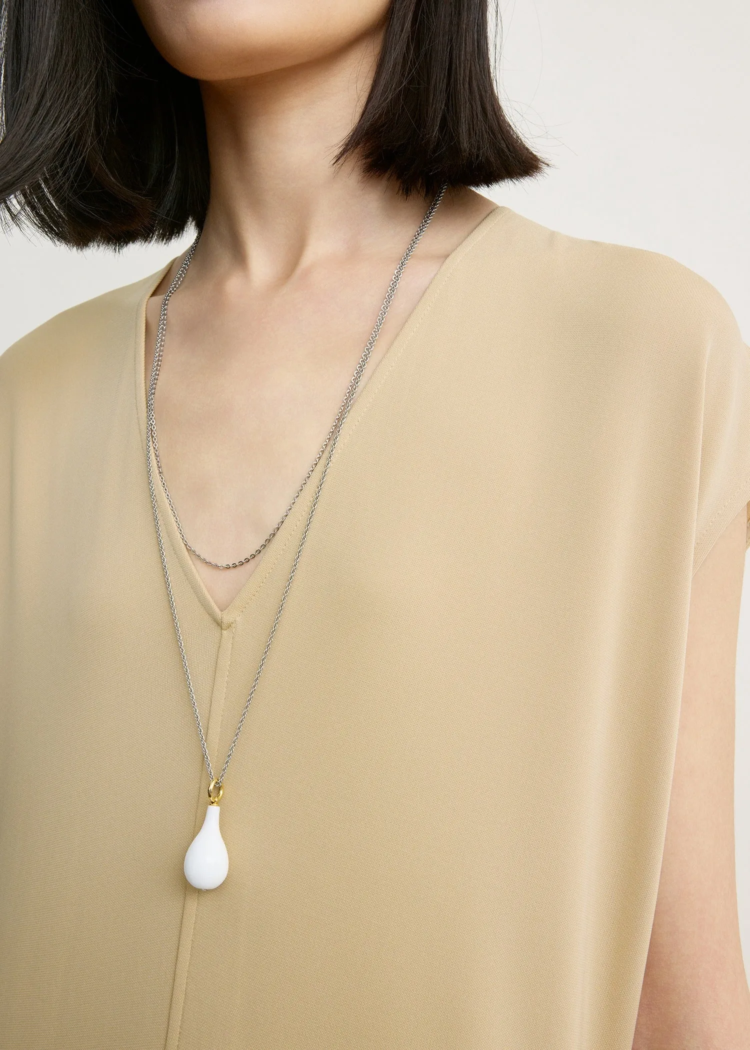 V-neck jersey dress chai sold by Toteme product image thumbnail 4