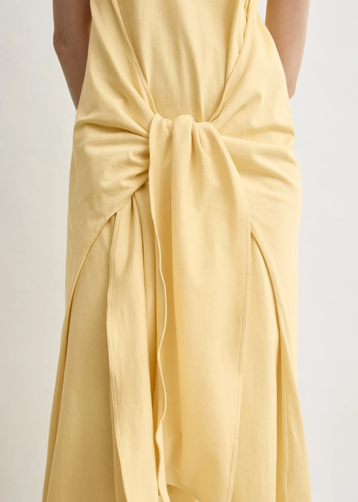 Tie-waist jersey dress buttercup sold by Toteme product image thumbnail 4