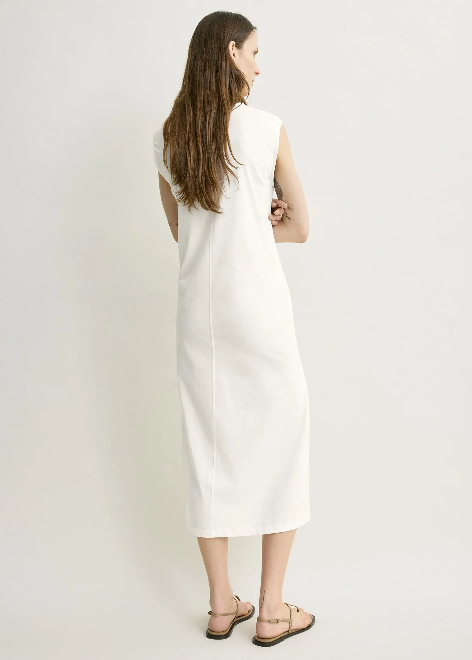 Tie-waist jersey dress off-white sold by Toteme product image thumbnail 3