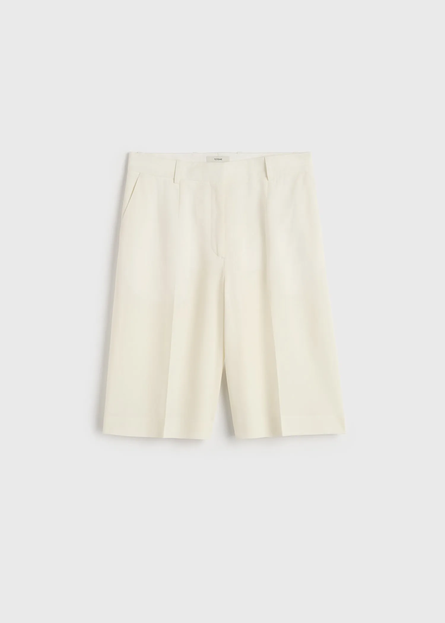 Wide tailored shorts ecru sold by Toteme product image thumbnail 5