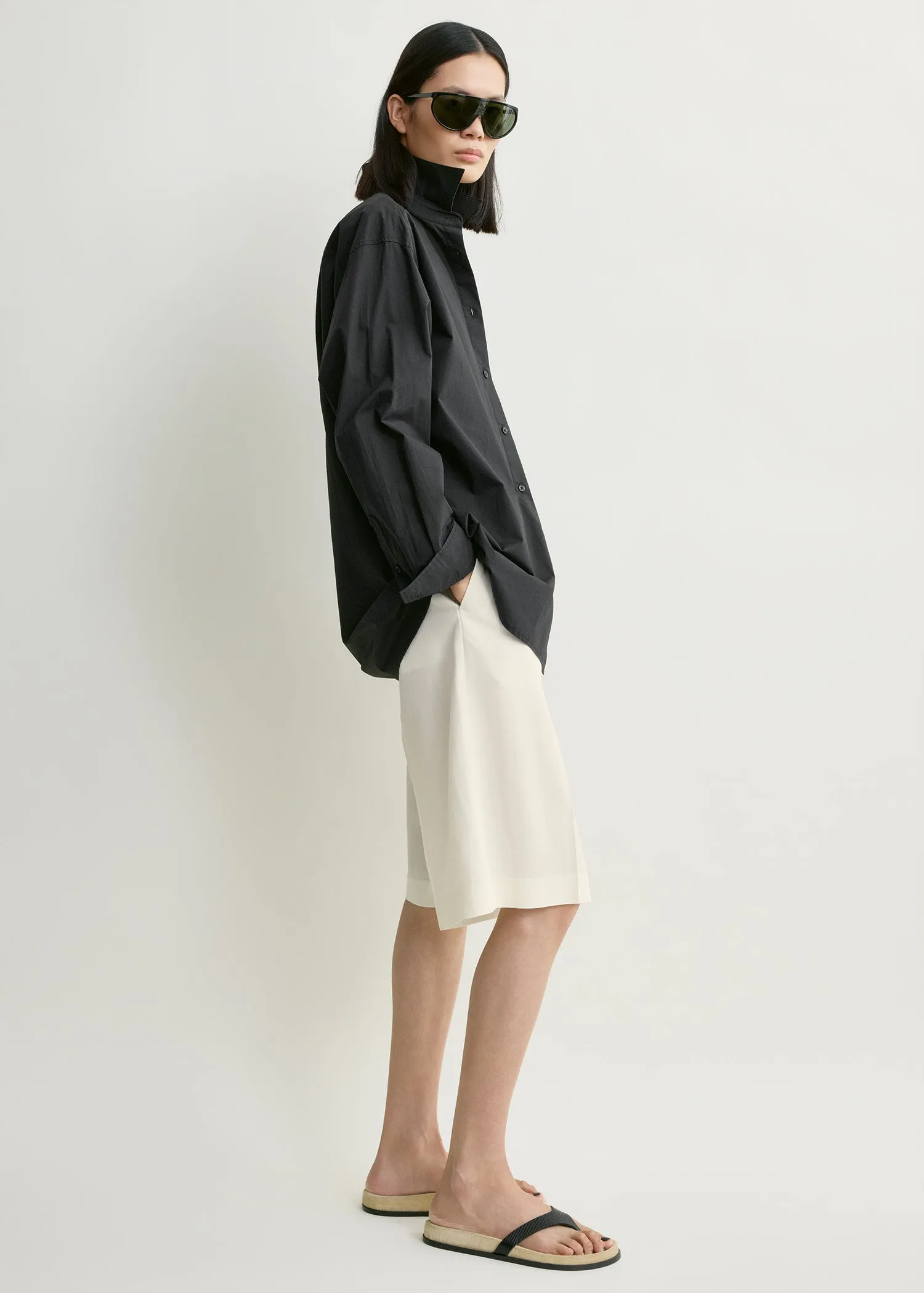 Wide tailored shorts ecru sold by Toteme product image thumbnail 2