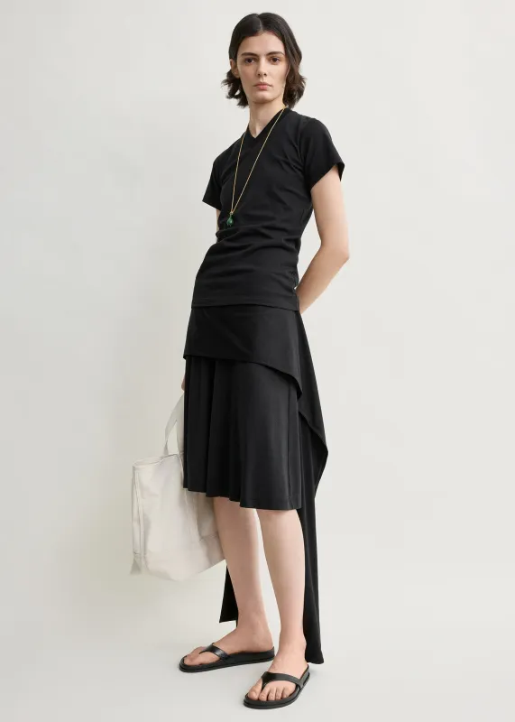 Tie-waist jersey shorts black made by Toteme