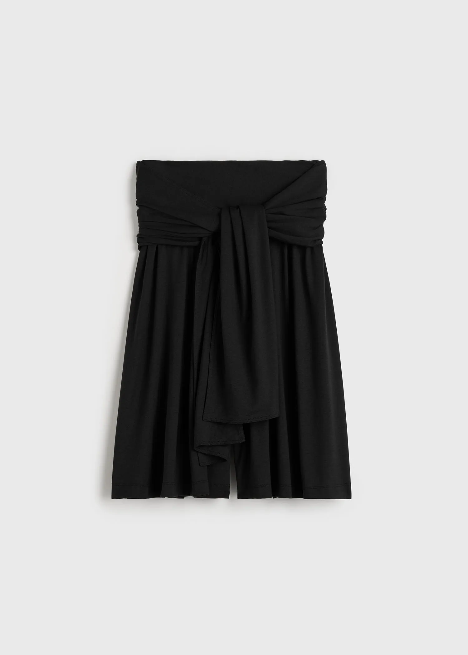 Tie-waist jersey shorts black sold by Toteme product image thumbnail 5
