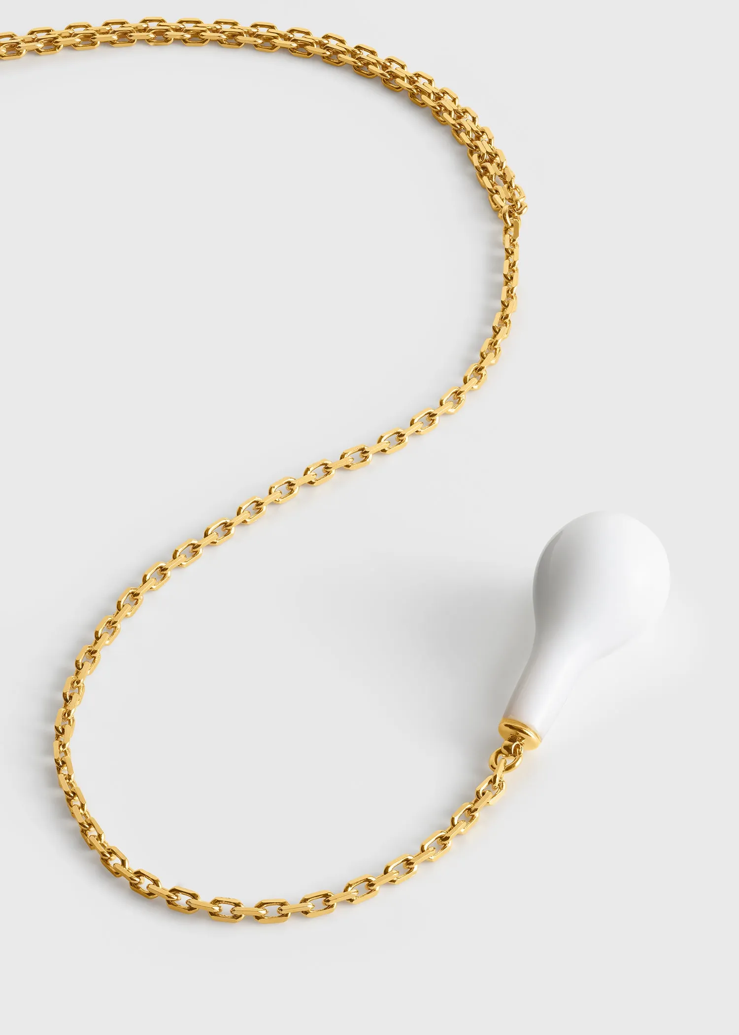 Crystal drop necklace white/gold sold by Toteme product image thumbnail 4
