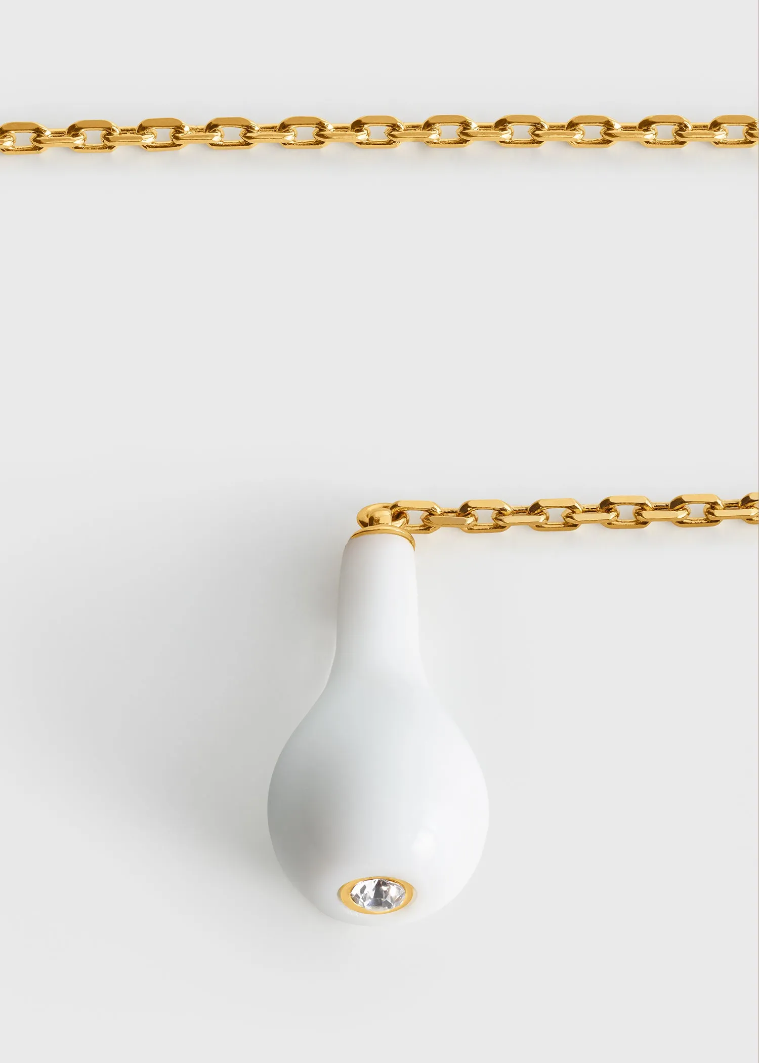 Crystal drop necklace white/gold sold by Toteme product image thumbnail 5