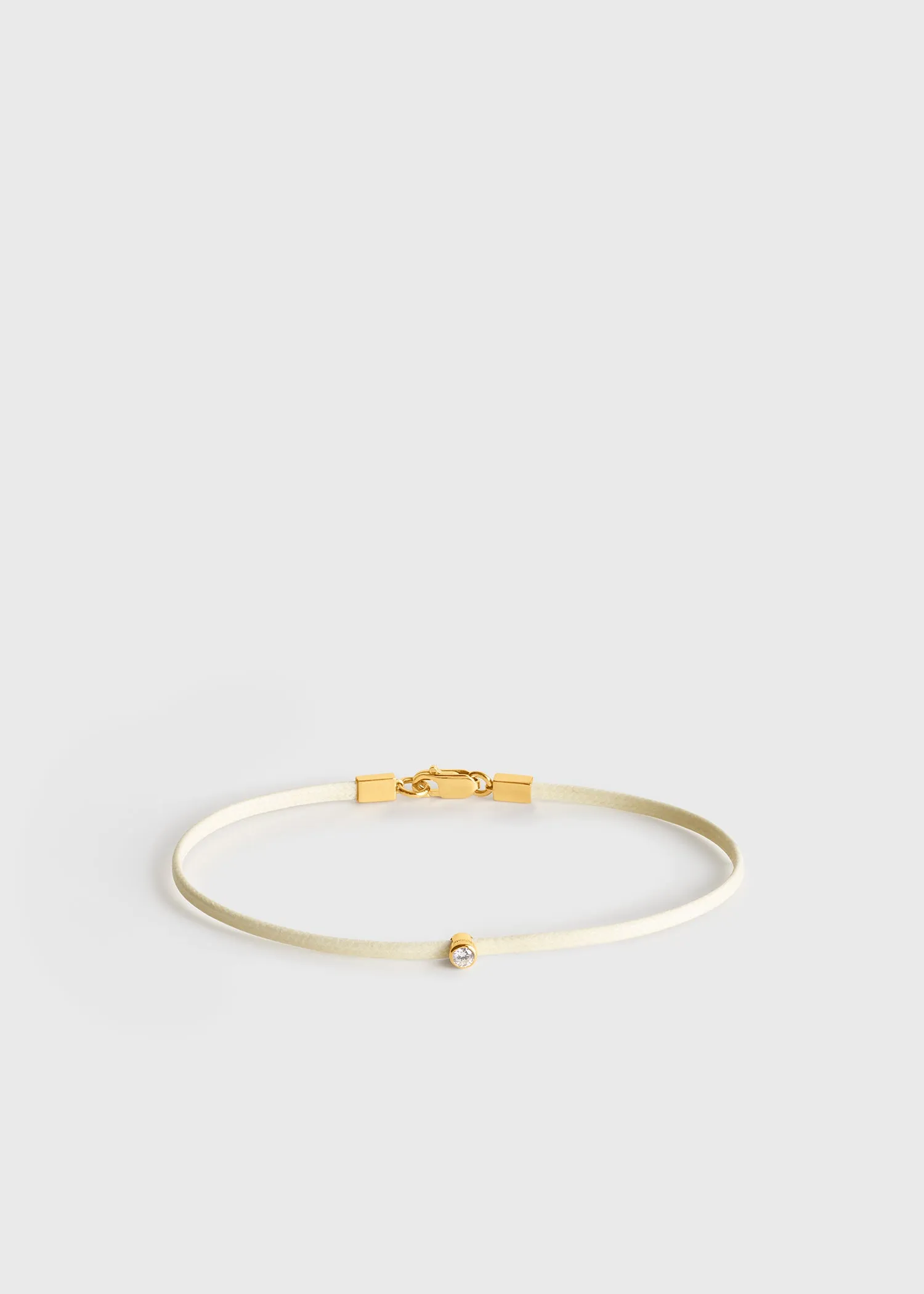 Mini diamond bracelet white/gold sold by Toteme