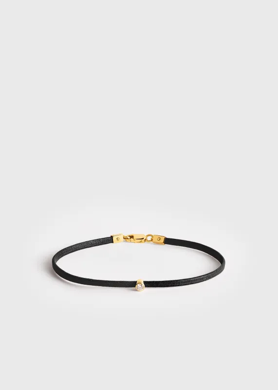 Mini diamond bracelet black/gold made by Toteme