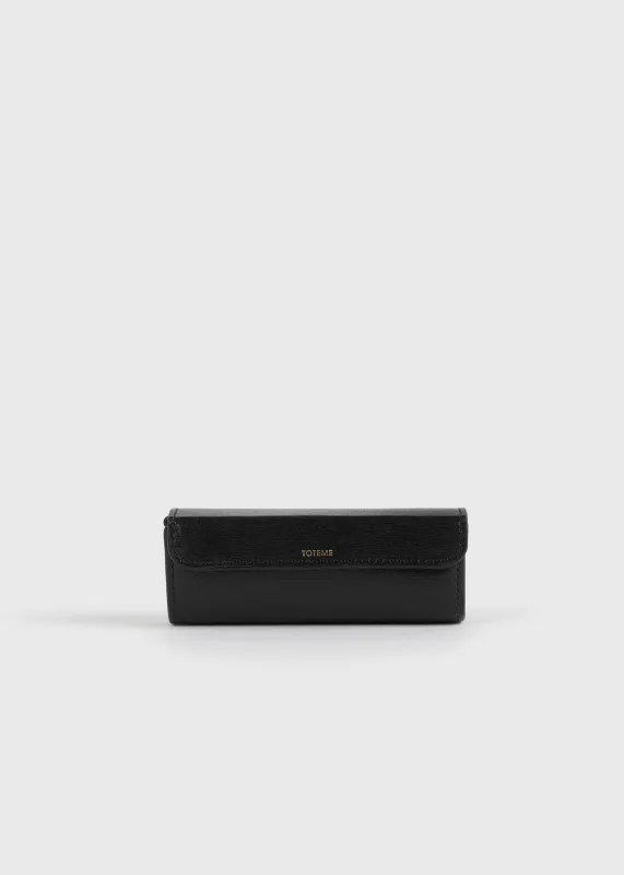 Leather lipstick case black made by Toteme