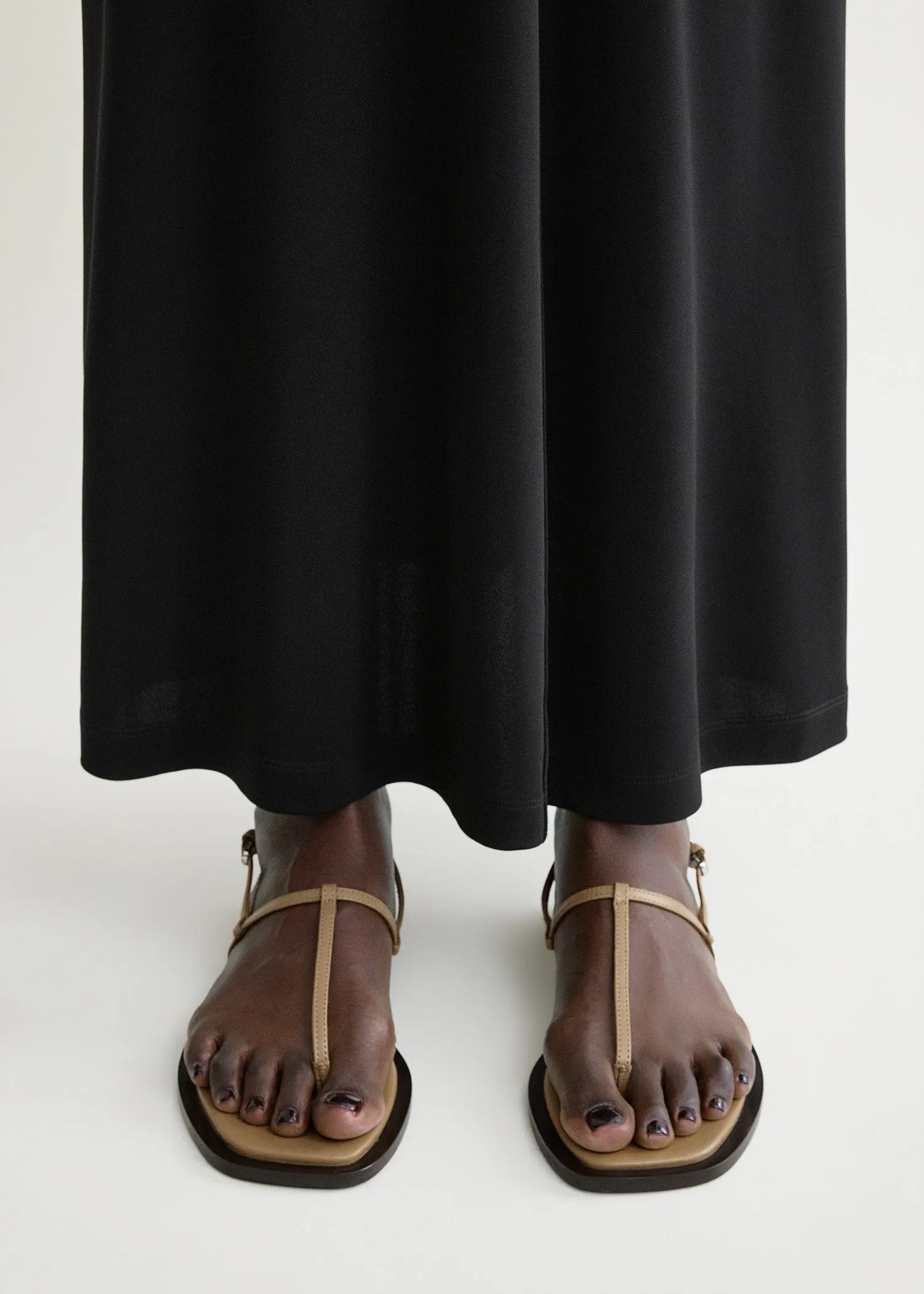 T-strap nappa sandals desert/dark brown sold by Toteme product image thumbnail 2