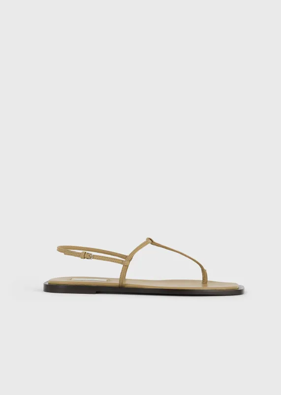 T-strap nappa sandals desert/dark brown made by Toteme