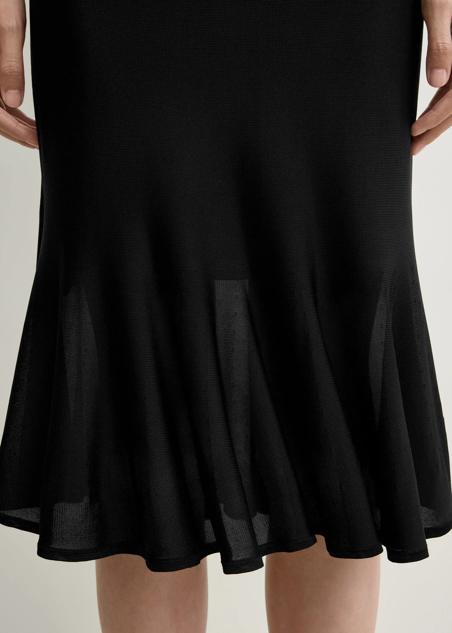 Fluted knit skirt black sold by Toteme product image thumbnail 4